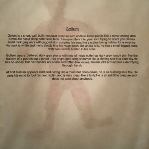 English - Character Descriptions